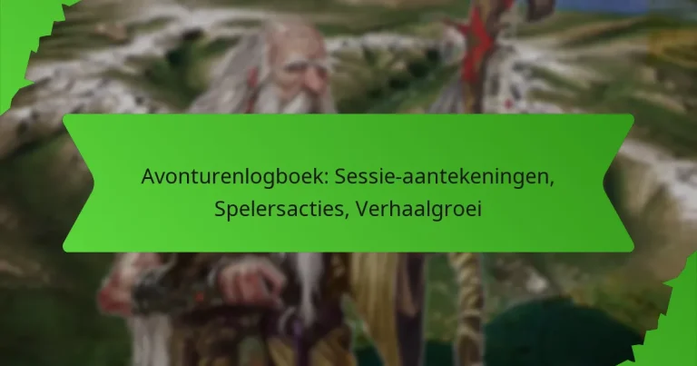 Avonturenlogboek: Sessie-aantekeningen, Spelersacties, Verhaalgroei