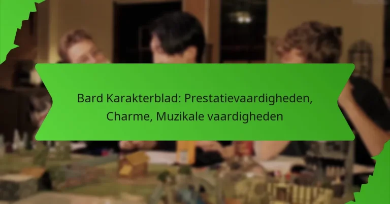 Bard Karakterblad: Prestatievaardigheden, Charme, Muzikale vaardigheden