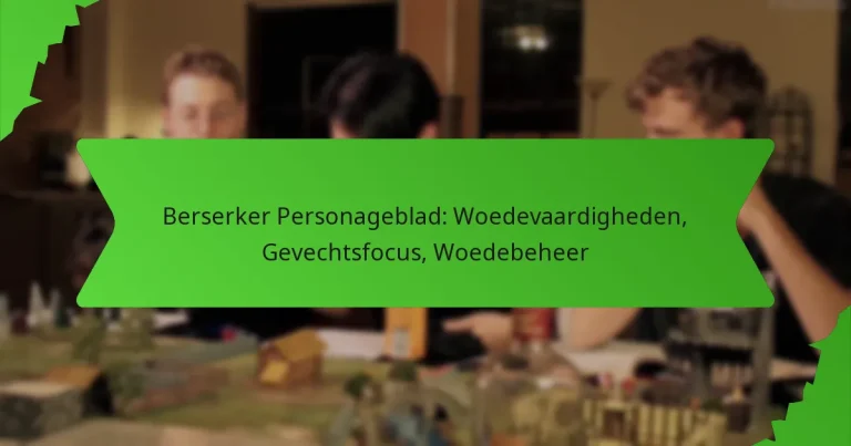 Berserker Personageblad: Woedevaardigheden, Gevechtsfocus, Woedebeheer