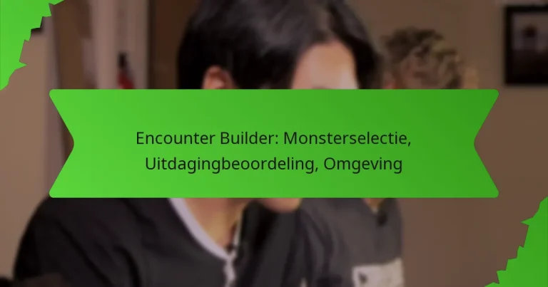 Encounter Builder: Monsterselectie, Uitdagingbeoordeling, Omgeving