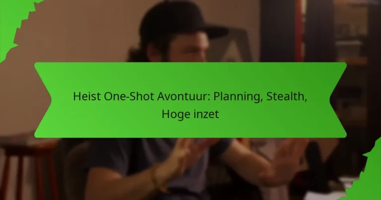 Heist One-Shot Avontuur: Planning, Stealth, Hoge inzet