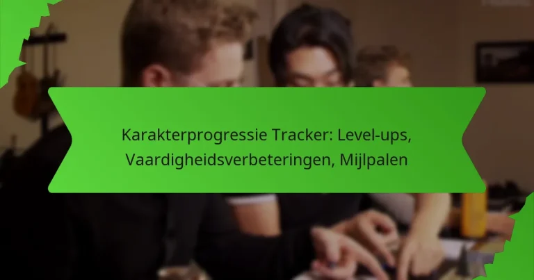 Karakterprogressie Tracker: Level-ups, Vaardigheidsverbeteringen, Mijlpalen