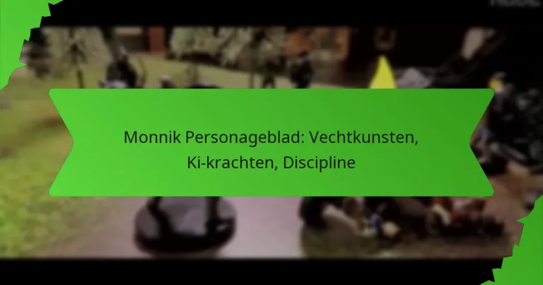 Monnik Personageblad: Vechtkunsten, Ki-krachten, Discipline