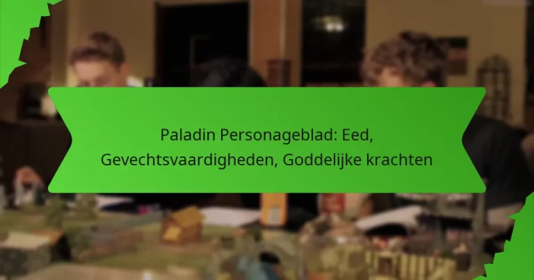 Paladin Personageblad: Eed, Gevechtsvaardigheden, Goddelijke krachten