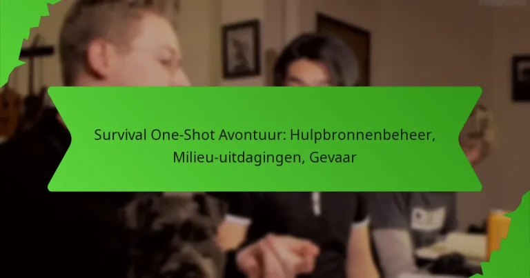Survival One-Shot Avontuur: Hulpbronnenbeheer, Milieu-uitdagingen, Gevaar