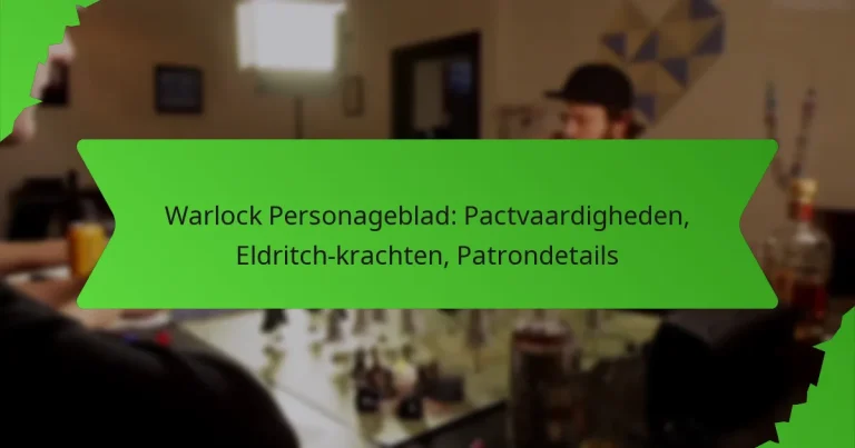 Warlock Personageblad: Pactvaardigheden, Eldritch-krachten, Patrondetails
