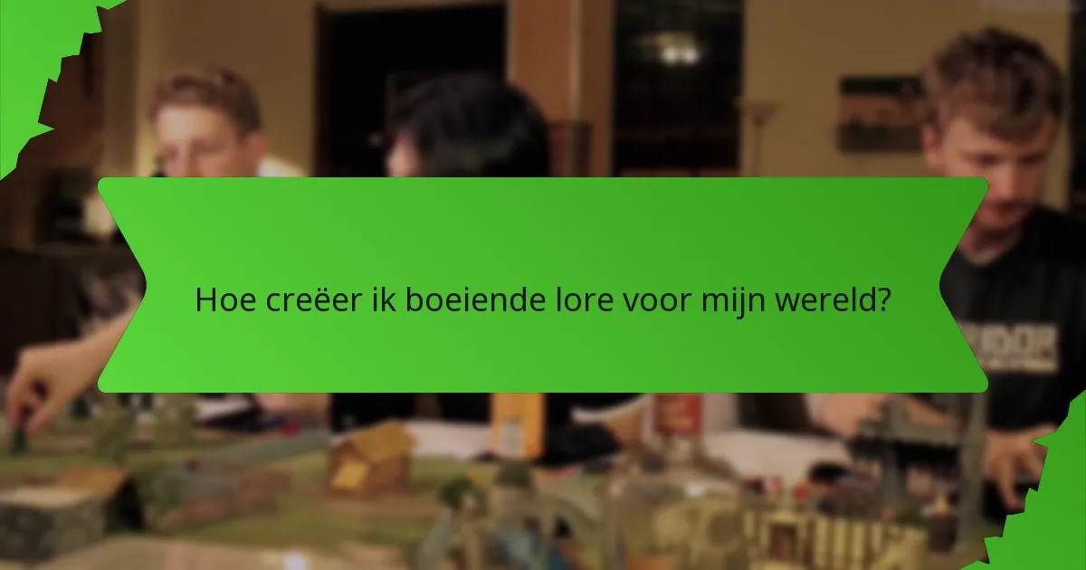 Hoe creëer ik boeiende lore voor mijn wereld?