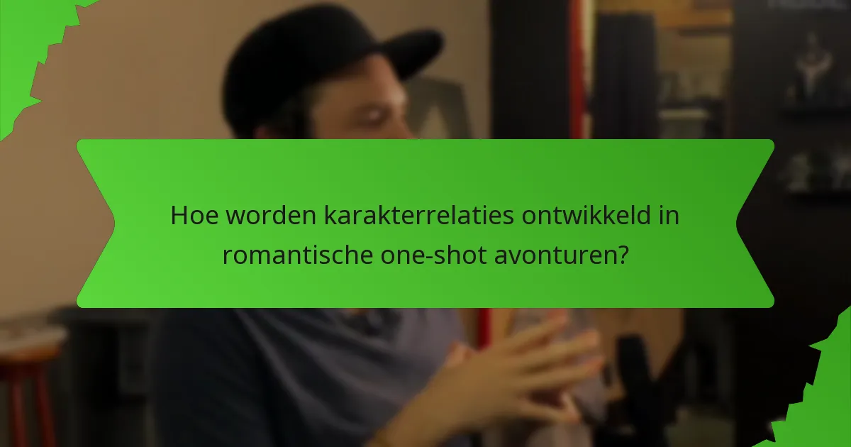 Hoe worden karakterrelaties ontwikkeld in romantische one-shot avonturen?