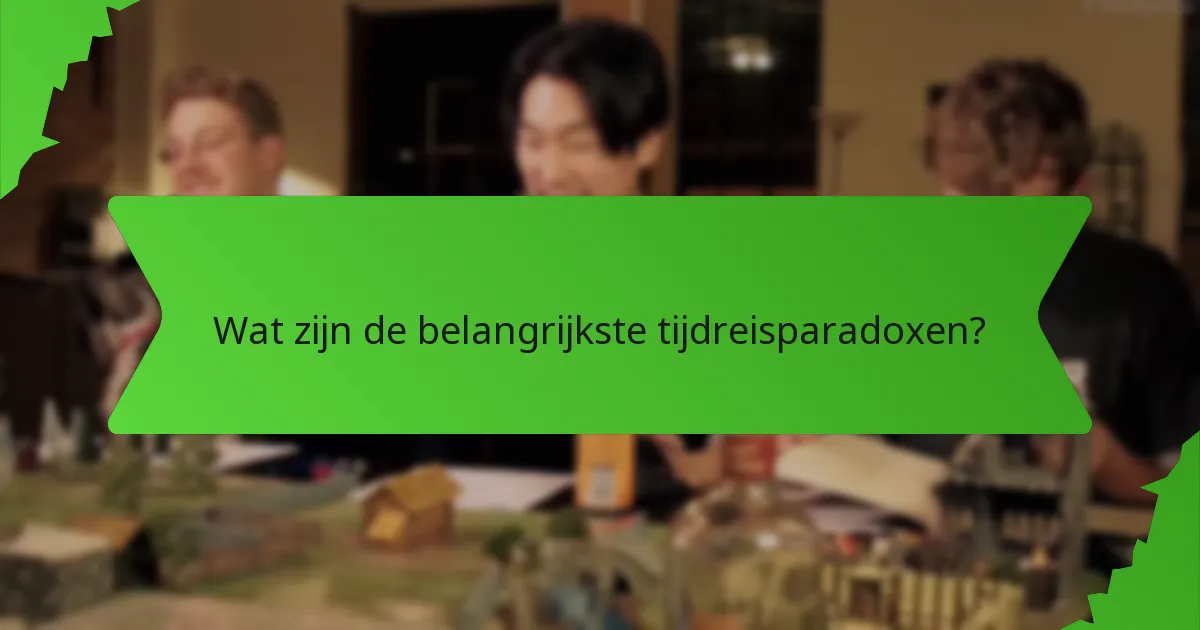 Wat zijn de belangrijkste tijdreisparadoxen?